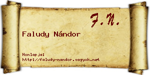 Faludy Nándor névjegykártya