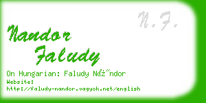 nandor faludy business card